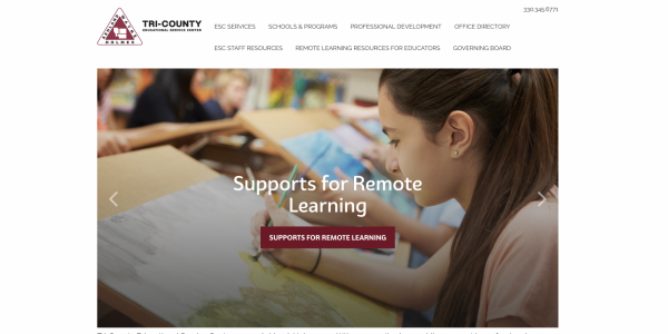 Tri-County ESC Website Screenshot