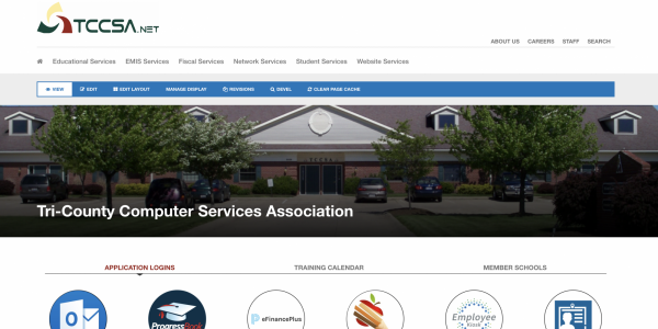 TCCSA Website Screenshot